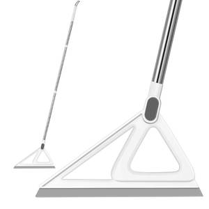 lot 6426 image: Multifunction Magic Broom, Squeegee Broom for Floor, Rubber Silicone Broom for Floor Cleaning, Magic Broom Sweeper for Living Room, Kitchen, Bathroom-Easy Dry The Glass (Grey, 54 INCH)