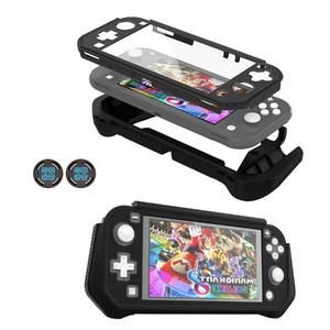 lot 6431 image: Protective Case for Nintendo Switch Lite, Switch Lite Case with Detachable Screen Protector Cover  Hand Grip Case Compatible with Nintendo Switch Lite 2019, Black
