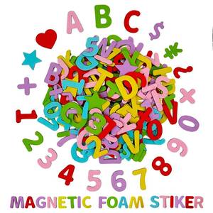 lot 6437 image: 130PCS EVA Letter Magnets Refrigerator Stickers 6 Colors A-Z Alphabet and 0-9 Numbers Fridge Magnets for Car Garage Metal Door Office Whiteboard, Magnets for Toddlers Kids, Perfect Preschool Learning