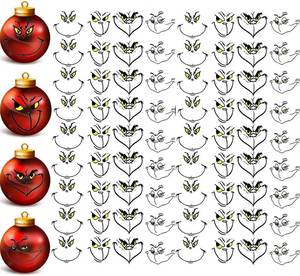 lot 6439 image: 72Pcs Christmas Ornaments Stickers - 3 Inch DIY Tree Decorations for Party Supplies, Windows & Smooth Surfaces  Waterproof, Removable, No Residue  Holiday Stickers for Home, Xmas Tree & Party