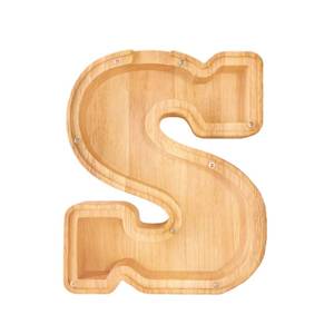 lot 6480 image: WeiDu77 Twenty-six English Alphabet A-Z Letter Piggy Bank,Large-Capacity Transparent Wooden Alphabet Piggy Bank��Personalized Coin Savings Box, Name DIY Creative Purchase Combination.��S��