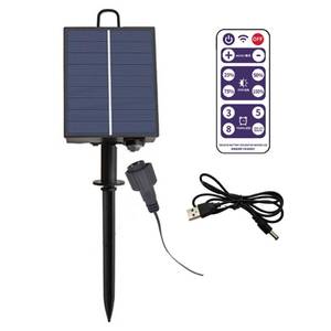 lot 6493 image: ZPSHYD Solar Battery Box for LED String Lights, Outdoor String Lights Control Panel with DC Charging 8 Remote Control Modes Pack Powered Lithium Panel Light wRemote Control (3V)