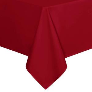 lot 6495 image: sancua Rectangle Tablecloth - 60 x 84 Inch - Stain and Wrinkle Resistant Washable Polyester Table Cloth, Decorative Fabric Table Cover for Dining Tables, Buffet Parties, Valentines Day, Red