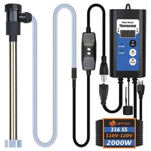 lot 7371 image: XCLBTFDC 2000W Immersion Water Heater Portable Electric Bathtub & Pool Fully Submersible Water Heater with Temp Control, GFCI for Hot Tub, Bucket, Swimming pool, above ground pool, baptistry & spa tub