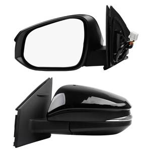 lot 7376 image: Dasbecan Left Driver Side Door Mirror Assembly Compatible with Toyota RAV4 2013 2014 2015 Power Glass Heated with Turn Signal Light Replaces TO1320310 87940-0R090 Black (7 Pins)