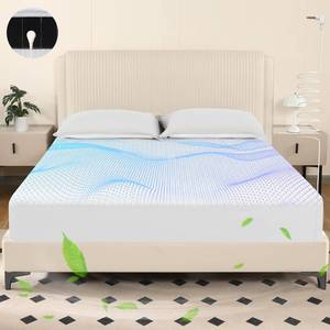lot 7389 image: OneAmg Grounding Sheets Queen Size, Grounded Fitted Bed Sheet 10% Pure Silver Fiber  90% Organic Cotton Bed Grounding Kit with grounding Cord for Improved Sleep & Wellness (White,Queen-80x60x15)
