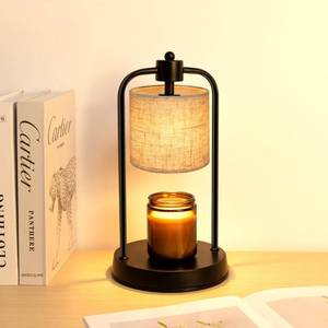 lot 7423 image: FullyCare Candle Warmer Lamp Electric with Timer Wax Melts Warmer - Dimmable Candle Wax Warmer Electric Candle Warmer with Replacement Bulbs, Bedroom Home Decor Compatible with Various Candles-Linen