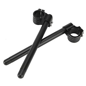 lot 8009 image: Fork Clip-ons Handle Bars CNC Riser Regular Handlebar for 1969-1982 Suzuki Yamaha (33mm)