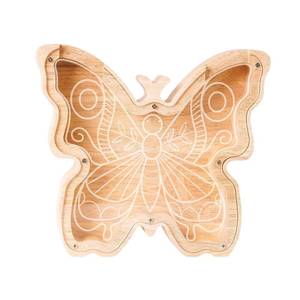 lot 8011 image: Uniwooder Wooden Butterfly Piggy Bank for Kids, Butterfly Money Coin Bank, Elegant Unbreakable Piggy Bank Kids Safe Money Box, Toddler Easter, Birthday Baptism Gifts for Girls Boys, Butterfly Lovers