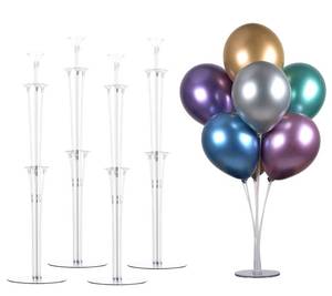 lot 8022 image: LANGXUN 4 Pack 28 Height Table Balloon Stand Kit for Birthday Party Wedding Decorations, Balloons Arch Kit for Graduation Party and Christmas Balloon Decorations