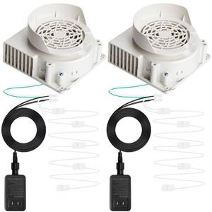 lot 8023 image: Ceenna 2 Set White Air Blower for Inflatables Replacement, 12v 1.5a Inflatable Motor Fan Blower with 3 LED Light String and Adapter for Christmas Yard Indoor Outdoor Xmas Holiday Decorations