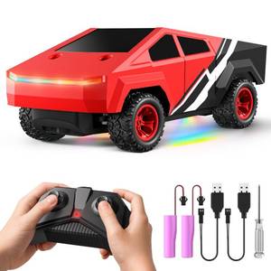 lot 8488 image: HOMETALL Remote Control Car RC Trucks - 2WD RC Truck Toy RC Cars for All Terrain, 124 Scale Pick-up Hobby Monster Truck Toys 2.4GHz Off-Road Vehicles Kids Gifts for BoysGirls Age 3, Red
