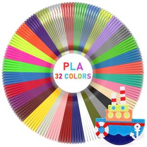 lot 8492 image: FIROS 3D Pen Filament Refills, 32 Colors 3D Pen PLA Filament, Each Color 9.84 Feet, Total 315 feet 3D Printing Pen PLA Filament, Compatible with SCRIB3D MYNT3D 3D Pen, Not Suitable for 3Doodler