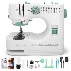 lot 9114 image: Xamanabu Sewing Machine for Beginners with 12 Built-in Stitches, 6 Included Feet, Portable Sewing Machine with Foot Pedal, High-Low Speeds
