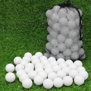 lot 9115 image: Coopay 60120240 Pack Practice Golf Balls, 42mm Plastic Golf Training Balls with a Drawstring Bag Hollow Sports Limited Flight for Swing Practice Driving Range Backyard Home (120 Pack, White)