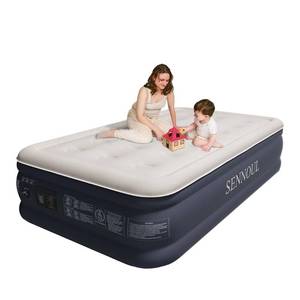 lot 9116 image: SENNOUL Twin Air Mattress with Built-in Pump,Fast & Easy InflationDeflation Inflatable Mattress, Foldable Blow Up Mattress with Storage Bag, Inflatable Bed for Home, Camping & Guests,16550lbs Max