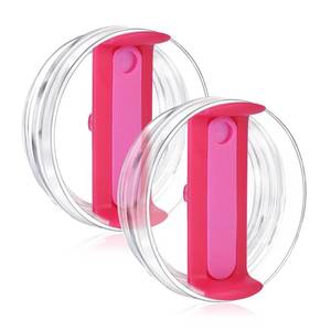 lot 10104 image: 40oz Tumbler Lid for Stanley, Spill Proof Splash Resistant Tumbler Covers,Replacement cover for Stanley Cup Accessory(2 pack) (Rose red, 40oz)
