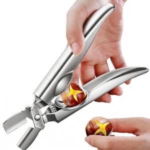 lot 10111 image: FIRE HIVE Metal Nutcracker, 304 Stainless Steel Chestnut Cutting Tool, Multi functional Dried Fruit Bottle Opener Suitable for Kitchen