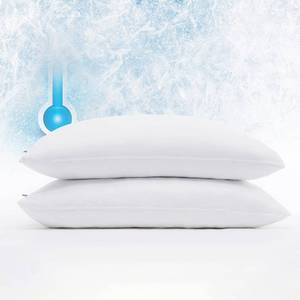lot 10133 image: Serta Power Chill Cooling Pillow Protectors, Stain Resistant and Zippered Pillow Protector, Protects Pillow from Dust and Dirt, King, White, 2 Count ( Pack of 1)