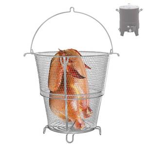 lot 13354 image: BBQration Turkey Fryer Roaster Basket for Charbroil Big Easy Oilless Turkey Fryer 17102065, Turkey Fryer Grill Basket for Char-Broil Oil-Less Turkey Fryer, Parts for The Big Easy Turkey Fryer Basket