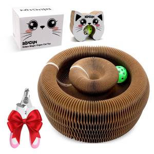 lot 14401 image: BluGun 1Pack Cat Accordion Physical Exercise for Indoor Cats Toy Magic Organ Thickened Kitty Head Organ with 1Pack Cat Nail Clipper