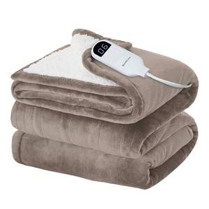 lot 15590 image: Bedsure Electric Blanket Twin - Soft Flannel Heated Blanket, Fast Heating with 10 Time Settings & 6 Heat Settings, Warm Gift for Grandma (62x84 inches, Taupe)