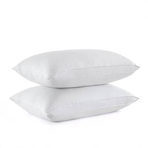 lot 15598 image: puredown� Goose Feather Down Sleeping Pillows Soft Bed Pillows for Sleeping with 100% Cotton Shell Set of 2 King Size