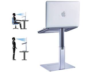 lot 15605 image: VECOFO Adjustable Laptop Stand, Tall, Strong, Airflow, Suitable for 13.3-17.3 Inch Laptops, Lift Screen to Eye Level for Video Conferences