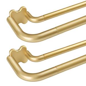 lot 15614 image: 2 Pack Gold Blackout Double Curtain Rods Set, USFOOK Wrap Around Curtain Rods for Windows 32 to 58 Inch, 68 Inch Room Darkening Curtain Rod, Decorative Drapery Rods for Home