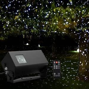 lot 3945 image: Outdoor Star Lights Projector, AIRIVO White Laser Fairy Lights Projector, Christmas Snowflake Projector 3 Lighting Modes Garden Light with Remote Control for Home, Patio,Landscape