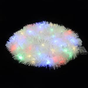 lot 4185 image: CCINEE Christmas Prelit Tinsel Garland, 33 Ft Pure White Metallic Hanging Garland with 100 Multicolored Battery Operated LED String Lights for Christmas Tree Decoration Wedding Party Supplies