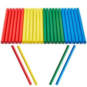 lot 4211 image: Juvale Rhythm Sticks for Kids - Wooden Classroom Music Toys & Preschool Percussion Instruments - Shakers for Class & Childrens Musical Toys - 12 in, 4 Colors, 24 Pieces