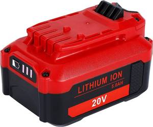 lot 4216 image: LALAFO CMCB205 5.0Ah 20V Replacement Battery for Craftsman 20V Lithium-Ion Battery CMCB201 CMCB202 CMCB204 CMCB205 CMCB206 CMCD700C V20 Series Cordless Power Tools