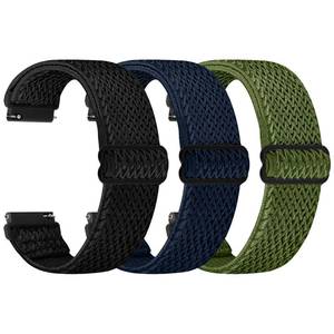 lot 4220 image: TumpCez Quick Release Watch Band - Choice of Width -18mm 19mm 20mm 22mm 24mm Watch Bands, Solo Loop Adjustable Elastic Nylon Watch Straps Replacement Wristband for Men Women