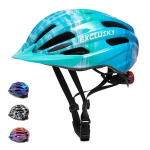 lot 4224 image: Exclusky Kids Bike Helmet with LED Light �� Adjustable Multi-Sport Youth Helmet for Boys & Girls, Ages 5-12, Fits 50-57cm, Cycling Safety Gear