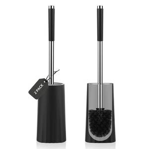 lot 4230 image: SetSail Toilet Brush, Compact Size Toilet Bowl Brush and Holder Toilet Brushes for Bathroom with Stainless Steel Handle Toilet Cleaner Brush with Durable Scrubbing Bristles, 2 Packs