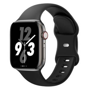 lot 4236 image: Sport Band Compatible with Apple Watch 38mm 40mm 41mm 42mm 44mm 45mm 46mm 49mm, Replacement Soft Silicone Strap Wristbands for iWatch Series 10987654321 Ultra SE Women Men, Black