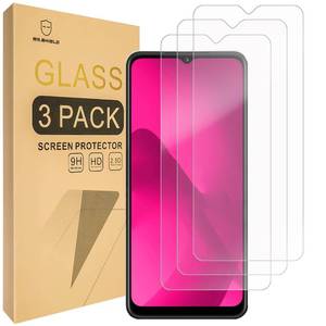 lot 4240 image: Mr.Shield Screen Protector compatible with T-Mobile (REVVL 7) 5G Tempered Glass 3-PACK Japan Glass with 9H Hardness