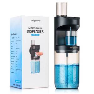lot 4262 image: ZOFGENOW Automatic Mouthwash Dispenser for Bathroom,Bathroom Accessories 19.4 Fl Oz Dispensers with Magnetic Cups,Wall Mounted Dispenser,Suitable for All Age Groups,Black