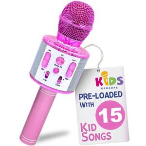 lot 4270 image: Move2Play, Kids Karaoke Microphone  Includes Pre-Loaded Songs & Bluetooth  Kids Birthday Party Gift  Toy for All Ages 2, 3, 4, 5, 6 Year Old Girls, Boys & Toddlers