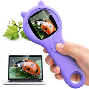 lot 4277 image: Microscope for Kids - Mini Pocket Handheld Microscope for Toddlers-STEM Educational Science Kit Toys for Christmas Birthday Gifts Toys for 5 6 7 8 9 10 11 12 Year Old Girls��Purple��