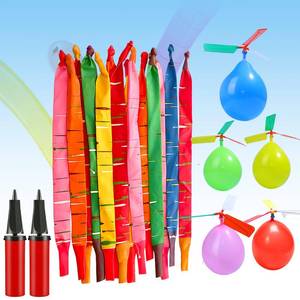 lot 4293 image: Rocket Balloons with 2 Pumps �� 100pcs Whistling Flying Rockets  5 Helicopter Balloon Toys, Screaming Air Rocket Set for Kids, Outdoor Party Games and Birthday Gifts