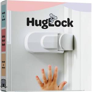 lot 4294 image: Huglock - The Snap-On Door Lock Kids Cant Reach or Defeat - No Tools or Adhesives Required - Works With Door Knob, Lever or Handle - Childproof Safety Locks are Toddler, Baby and Child Proof (1 Pack)