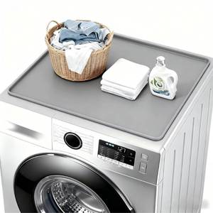 lot 4303 image: Washer and Dryer Covers for the Top, 23.6�� x 23.6 Silicone Rubber Mat for Laudry Machine & Dryer, Dryer Top Protector Mat, Mat for Top of Washer and Dryer for Laundry Kitchen Home (Grey)