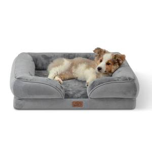 lot 5464 image: Bedsure Orthopedic Dog Bed Medium Size Dogs - Washable Small Medium Dog Cat Bed Waterproof, Comfort Cats Couch Sofa with Washable Removable Cover, Pets Bed with Nonskid Bottom, Grey, 28