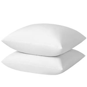 lot 5465 image: basic home Euro Pillow Inserts 30x30 inchs - Feather and Down Fill - Cotton Fabric - Set of 2 Throw Pillow Insert