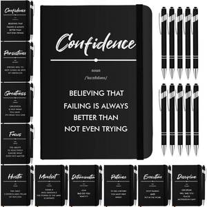 lot 5471 image: ANHRMHH 20 Pcs Thank You Gift Journal Including 10 A6 Black Leather Notebooks and 10 Ballpoint Pens Appreciation Gift for Coworker Medical Assistant Employee Teacher