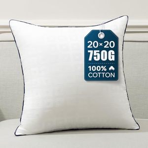 lot 5485 image: Phantoscope 20x20 Pillow Inserts, Decorative Throw Pillow Inserts with 100% Cotton Jacquard Cover, Virgin Fiber Pillow Sham Stuffer, Square Couch Cushion Pillows, Pack of 1, 20x20 Inch