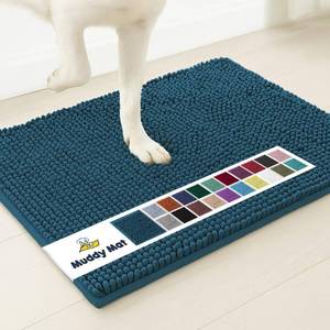 lot 5563 image: Muddy Mat�  Super Absorbent Door Mat Indoor, Microfiber Quick Dry Chenille Entryway Rug, Non-Slip Front Door Mat, Indoor Mats for Entryway, Machine Washable Pet Rug, Atlantic Blue 24x36