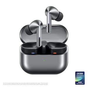 lot 6027 image: Samsung Galaxy Buds 3 Pro AI True Wireless Bluetooth Earbuds, Noise Cancelling, Sound Optimization, Redesigned Comfort Fit, Silver US Version, Amazon Exclusive, 2Yr Warranty does not charge